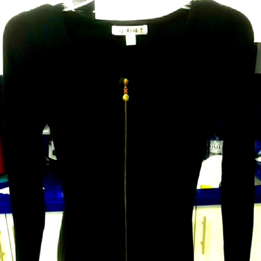 Say What Black Sweater Dress Large